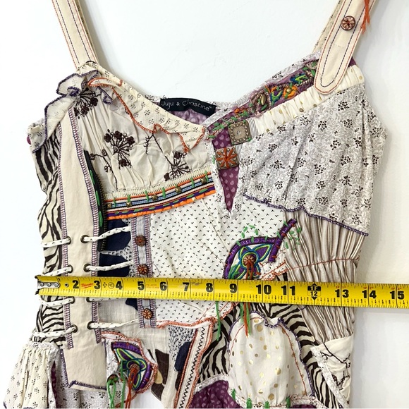 Juju & Christine ⭐️Rare! Patchwork Fairy Top Vintage Wearable work of Art - Picture 6 of 12